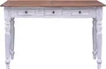 Produktbild: vidaXL Schreibtisch mit Schubladen Weiß 117x57x75 cm Altholz Massiv