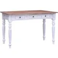 Produktbild: vidaXL Schreibtisch mit Schubladen Weiß 117x57x75 cm Altholz Massiv 283908