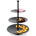 Produktbild: ORION Etagere Schwarz Kuchenplatte Kuchenständer Servierständer 3-stöckig