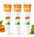 Produktbild: Kurkuma Zahnpasta Vegan ohne Fluorid 3x75ml natürliche Zahncreme FLUORIDFREI