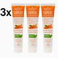 Produktbild: 3x Kurkuma Zahnpasta 75ml Mint Vegan Fluoridfrei Weißere Zähne Frischer Atem