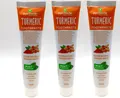 Produktbild: Fluoridfreie Kurkuma Zahnpasta 3 x 75 ml natürliche Antiplaque Zahncreme Minze