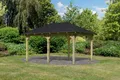 Produktbild: Karibu Pavillon Perida, (Set), BxTxH: 345x485x296 cm, mit schwarzen Dachschindeln