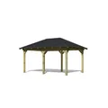 Produktbild: Karibu Pavillon 'Perida' naturfarben 345 x 485 x 296 cm