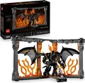 Produktbild: LEGO Icons Der Herr der Ringe: Balrog Bücherstütze – Spielzeug für Erwachsene zum Ausstellen – Modell mit Gandalf dem Grauen als Minifigur und Balrog-Figur – Sammlergeschenk – 10367