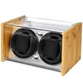 Produktbild: Watch Winder Smith Uhrenbewegerbox für Automatikuhren Kompatibel Geräumig für Jede Größe, Handwerkliches Bambusholz-Patentgehäuse, ACor-batteriebetriebener, superleiser japanischer Motor
