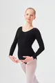 Produktbild: tanzmuster Body Ballettbody Lilly aus weichem Baumwollmischgewebe Langarm Trikot fürs Kinder Ballett