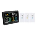 Produktbild: La Crosse Technology - WS6204 Funk-Wetterstation mit 3 Thermo-/Hygro-Sensoren – Schwarz (Schwarz, Weiß)