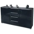 Produktbild: SIDEBOARD Linio Schwarz Hochglanz