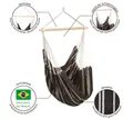 Produktbild: Amazonas Hängesessel Brasil KingSize Hängestuhl (Belastbarkeit 150 kg, Handgefertigt, aus recycelten Materialien), Große Sitzfläche