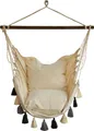 Produktbild: Hängesessel HC-10 Natur mit Quasten in grau und natur Baumwolle