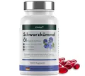 Produktbild: Schwarzkümmelöl Kapseln, 1000 mg, EXVital, kaltgepresst, ägyptisch, naturbelassen, mit Vitamin E, 400 Softgel Kapseln für mehr als 6 Monate, Premiumqualität, Kein Magnesiumstearat, 1er Pack (1x280g)