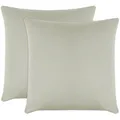 Produktbild: ZOLLNER 2er Set Feinjersey-Kopfkissenbezüge 100% Baumwolle, 80x80 cm, Grau