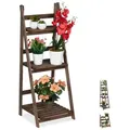 Produktbild: relaxdays Blumenständer Blumentreppe Holz dunkelbraun, L braun 41 cm x 108 cm x 40 cm