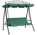 Produktbild: vidaXL Hollywoodschaukel Hollywoodschaukel mit Dach Grün 198 cm Stoff und Stahl, 1 tlg.