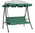 Produktbild: vidaXL Hollywoodschaukel, Gartenschaukel mit Dach Grün 198 cm Stoff und Stahl