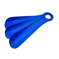 Produktbild: TelMo 3er Schuhlöffel Set | Blau | Schuhanzieher aus Kunststoff, ca.18cm, aus Deutschland