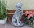Produktbild: Steinfigur Wolf gross, Steinguss, frostfest Höhe 41 cm - 8,8 kg