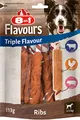 Produktbild: 8in1 Triple Flavour Ribs Kaustangen für Hunde - Kausnacks mit extra viel Fleisch, 113g Beutel (ca. 6 Stück)