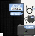 Produktbild: Growatt NOAH 2000 Balkonkraftwerk 890W mit NEO 800W Microinverter und 5M AC Kabel, App-Steuerung, Plug-and-Play
