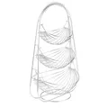 Produktbild: Fruchtkorb verchromt 3 hängende Körbe Frucht Korb Stahldraht 36 x 56 x 28 cm neu