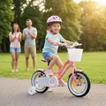 Produktbild: Actionbikes Kinderfahrrad Starlight 12 Zoll | Kinder Fahrrad - V-Brake Bremsen - Kettenschutz - Fahrradständer - 2-5 Jahre (Rosa) - Rosa
