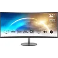 Produktbild: MSI PRO MP341CQDE Office Monitor - QHD Curved Panel, 100 Hz, Lautsprecher, WQHD Auflösung 3.440 x 1.440 | Reaktionszeit 1ms