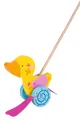 Produktbild: goki 54913 Schiebetier Ente, Susibelle, 31 x 10 x 66,5 cm, Holz, Lauflernspielzeug mit watschelnden Gummifüßen, ab 1 Jahr