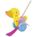 Produktbild: goki Susibelle Schiebetier Ente aus Holz mit Schiebestab Länge ca. 59cm 54913 NE