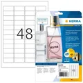 Produktbild: HERMA Etiketten transparent glasklar A4 45.7x21.2 mm transparent klar Folie glänzend 1200 St.
