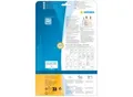 Produktbild: Folienetiketten HERMA 8016, permanenthaftend, selbstklebend, bedruckbar, No-Label-Effekt, B 45,7 x H 21,2 mm, Folie, transparent, 1200 Stück/25 Blatt