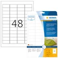 Produktbild: HERMA 8016 Etiketten transparent glasklar A4 45,7x21,2 mm transparent klar Folie