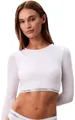 Produktbild: Calvin Klein Damen Bralette Lightly Lined mit Logobund, Weiß (White), S