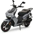 Produktbild: Burnout Motorroller BAD s Motorroller Motorrad in Grau oder Schwarz, 125 ccm, 85 km/h, Euro 5, Sportliches Design, Keyless Go, Alarmanlage, Moped mit USB Ladedose