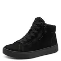 Produktbild: Tamaris Comfort Damen Sneaker hoch zum Schnüren mit Reißverschluss, Schwarz (Black Nubuk), 37 EU