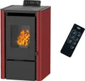 Produktbild: Luft- Pelletofen Anita 7,6 kW Sannover bordeaux