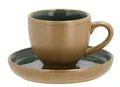 Produktbild: Bitz Espressotasse Espressotasse mit Untertasse wood/forest 0,07 l, Steinzeug, Espressotasse mit Untertasse Wood 7 cl Wood/Forest