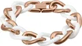 Produktbild: Amello Edelstahlarmband Amello Panzer Armband rosegold weiß (Armband), Armbänder für Damen Edelstahl (Stainless Steel), vergoldet (Roségold 3