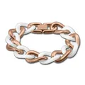 Produktbild: Amello Panzer Armband rosegold weiß Damen Schmuck Edelstahl ESAX22W8