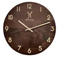 Produktbild: Holzwerk Wanduhr Designer Loft Quarzwanduhr aus Holz (Nahezu lautloses Uhrwerk, analog, 25 cm)