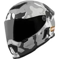 Produktbild: Bogotto Motorradhelm Rapto Camo Helm, vorbereitet für Kommunikationssystem weiß 2XL