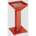 Produktbild: PROREGAL Eleganter Ascher mit standsicherer Bodenplatte | inkl. Kippensieb | HxBxT 73x32,5x32,5cm | Verzinkter Stahl | Rot | Ascher Aschenbecher