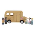 Produktbild: Little Dutch Schulbus Bus Auto inkl. Spielfiguren Holz Kinder - gelb