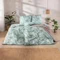 Produktbild: Estella Mako Jersey Bettwäsche 135x200 Rabea alge Blätter Monstera grün 6301-545