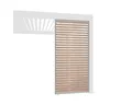 Produktbild: Weide Pavillonseitenteil Holzoptik Lamellenwand für Pergola aus Aluminium 3 Maße, 93x234 cm, Seitenteil