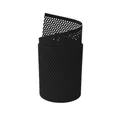 Produktbild: zaun|zu® Premium Sichtschutzstreifen GELOCHT | genarbte Oberfläche | 20% Lochmuster | PP für Doppelstabmatten | Sichtschutz Rolle | Polypropylen | Zaunblende | Made in Germany Tiefschwarz 2,55m