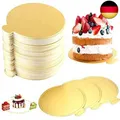 Produktbild: TONAUP 100 Stück Mousse Kuchen Bretter Gold Papier, Cupcake Dessert Zeigt Tray