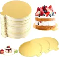 Produktbild: 100 Stück Mousse Kuchen Bretter Gold Papier Cupcake Dessert Zeigt Tray Kuchen...