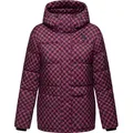 Produktbild: Ragwear Steppjacke Wikesh Print Wasserdichte Damen Winterjacke mit Hahnentritt-Muster rosa S (36)