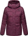 Produktbild: Ragwear Damen Winterjacke warme Steppjacke wasserdicht und Winddicht mit angesagtem Hahnentritt Muster und Kapuze Wikesh Print YOUMODO Fuchsia Gr. S